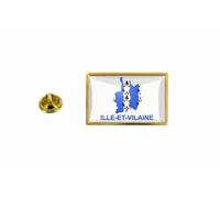 Pins Pin Badge Pin's Drapeau Pays Carte Departement Ile Et Villaine