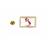 Pins Pin Badge Pin's Drapeau Pays Carte Lao Laos Ancien