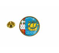 Pins Pin Badge Pin's Drapeau Saint Pierre Et Miquelon Rond