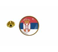 Pins Pin Badge Pin's Drapeau Serbie Serbe Rond Cocarde