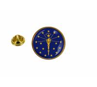 Pins Pin Badge Pin's Drapeau Usa Americain Etats Unis Indiana Rond Cocarde