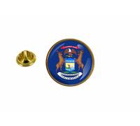 Pins Pin Badge Pin's Drapeau Usa Americain Etats Unis Michigan Rond Cocarde