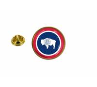 Pins Pin Badge Pin's Drapeau Usa Americain Etats Unis Wyoming Rond Cocarde