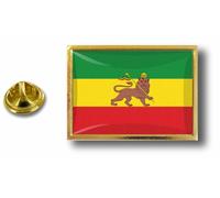 Pins Pin Badge Pin's Metal Epoxy Avec Pince Papillon Drapeau Ethiopie Lion