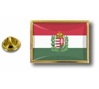 Pins Pin Badge Pin's Metal Epoxy Avec Pince Papillon Drapeau Hongrie Hongrois R2