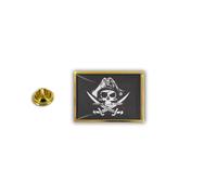 Pins Pin Badge Pin's Metal Epoxy Avec Pince Papillon Drapeau Pirate Ref 2