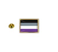 Pins Pin Badge Pin's Metal Epoxy Drapeau Arc En Ciel Rainbow Asexuel