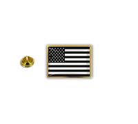 Pins Pin Badge Pin's Metal Epoxy Drapeau Usa Etats Unis Americain Noir