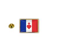 Akachafactory pins pin Badge pin's Metal epoxy Pince Papillon Drapeau France sacre Coeur