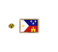 Pins Pin Badge Pin's Metal Epoxy Pince Papillon Drapeau Louisiane Acadie Acadia
