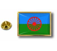 Pins Pin Badge Pin's Metal Epoxy Pince Papillon Drapeau Roms Romani Tsiganes