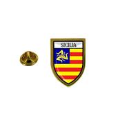 Pins Pin Badge Pin's Souvenir Drapeau Pays Blason Sicile Independant Sicilien
