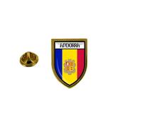 Pins Pin Badge Pin's Souvenir Ville Drapeau Pays Blason Andorre Andorra