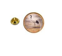 Pins pin's badge broche oiseau Grue du Japon Grus japonensis