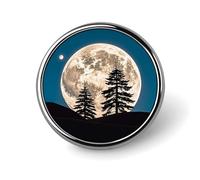 Pin's Pin's de la Lune pour homme, broche tendance en forme de cellule nerveuse bleue, jolis badges en émail, en alliage d'aluminium pour chapeaux, chemises, sacs, vestes et accessoires (épingles rond