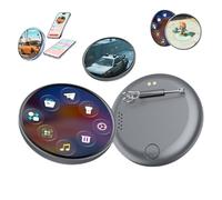 Pin's pixel à affichage numérique, affichage HD, magnétique, mignon, bouton avec affichage vidéos/photos, pour sacs à dos, sweats à capuche, chapeaux, manteaux, vestes, accessoires Kawaii, 1pcs