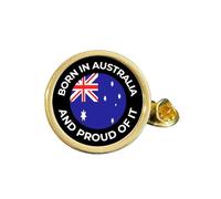 Pin's plaqué or « Born in Australia And Proud Of It », Métal