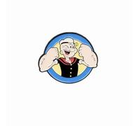 Pin's Popeye, Classique Dessin Animé Vintage, Epinglette Pins Accessoire pour Vetement Sacs etc, 2.8 x 3.2 cm, Cartoon USA