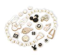 Pins pour Crocs, 18 Pièces Accessoires de Chaussure en Strass Décorations de Chaussures de Bricolage Bijoux pour Crocs Femme Décorer Sacs et Chaussures