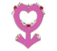 Pin's princesse rose | Pin en émail avec cœur de style anime pour vêtements, Klein, Métal non précieux