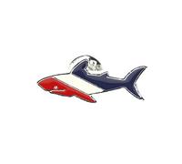 Pin's Requin Bleu Blanc Rouge - Animaux - qualité de finition - Epingle - Broche - Badge - FRANCE PATRIOTE