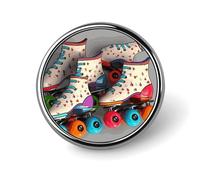 Pin's rétro en émail coloré pour patins à roulettes, décoration de vêtements, chapeaux, sacs, chemises