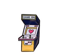 Pin's rétro en émail pour armoire d'arcade - Bleu - 3,2 cm, 1.25 Inches, Métal, Sans pierre précieuse