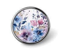 Pin's rond avec peinture à l'aquarelle florale, jolie broche pour chapeaux, vestes, décoration personnalisée, accessoires de bijoux pour fête de mariage