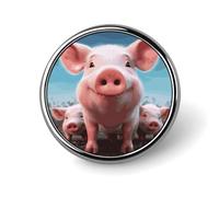 Pin's rond en émail avec motif animal mignon pour décoration de vêtements, chapeaux, sacs, chemises