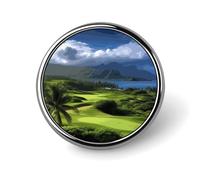 Pin's rond en émail tropical de golf tropical, broche à boutons personnalisée, pour vêtements, chapeaux, sacs, chemises