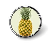 Pin's rond en forme d'ananas frais - Jolie broche pour chapeaux, vestes - Décoration personnalisée - Accessoires de bijoux pour fête de mariage