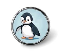Pin's Rond en Forme de Pingouin, 2,5 cm, Amusant, Tendance, pour Chapeau, Chemise, Cravate, décoration de fête, pour vêtements, Manteaux, Chapeaux, Robes, Hommes et Femmes