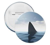 Pin's rond en métal bleu - Broche légère pour sac à dos - Épingles tendance pour chemises, vestes, châles, manteaux - Unisexe, 5PCS, Fer blanc, épingles rondes en métal