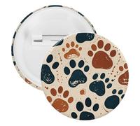 Pin's rond en métal en forme de patte de chien, broche légère pour sac à dos, épingles à boutons tendance pour chemises, vestes, châle, manteau, unisexe, 5PCS, Fer blanc, épingles rondes en métal