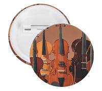 Pin's rond en métal monochrome pour sac à dos, broche tendance pour chemises, vestes, châle, manteau unisexe, 5PCS, Fer blanc, épingles rondes en métal