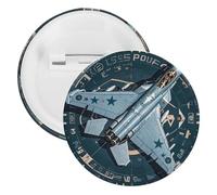 Pin's rond en métal pour sac à dos de l'armée de l'air, broche légère pour chemises, vestes, châle, manteau unisexe, 12PCS, Fer blanc, épingles rondes en métal