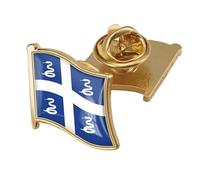 Pin'S Rond Humoristique Avec Drapeau De La Martinique - Badge En Cristal Imprimé Drapeau Patriotique De Style Ethnique, Broche Élégante, Épingle À Cravate, Bijoux, Chapeau, Vêtements, Accessoires