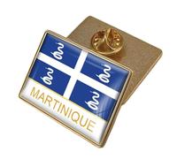 Pin'S Rond Humoristique Avec Drapeau De La Martinique - Badge En Cristal Imprimé Drapeau Patriotique De Style Ethnique, Broche Élégante, Épingle À Cravate, Bijoux, Chapeau, Vêtements, Accessoires