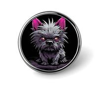 Pin's Rond Humoristique en Forme de Chien Winnie l'ourson Gris, 2,5 cm, pour Revers, Chapeau, Chemise, Cravate, décoration de fête, pour vêtements, Manteaux, Chapeaux, Robes, Hommes et Femmes