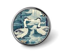 Pin's rond libellule vert foncé - Badge léger en alliage d'aluminium de 2,5 cm pour chemises, vestes et cadeaux