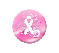 Pins Rond Octobre Rose 2025 Broches Pin's Ruban Rose en Émail avec Bordure Dorée - Accessoire de Mode Élégant et Symbole de Soutien pour les Femmes et Survivantes