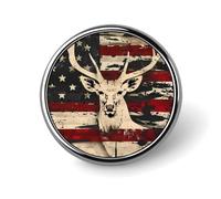 Pin's ronds à motif camouflage américain, drapeau des États-Unis, idéal pour la chasse au cerf ou les mariages. Ces badges humoristiques sont parfaits pour une tenue professionnelle ou un mariage.