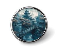 Pin's ronds de style asiatique pour femmes et hommes - Épingles drôles pour sacs à dos, sacs, costumes, accessoires - Broche en métal cool - Style circulaire, Circular, Aluminium, Pas de gemme