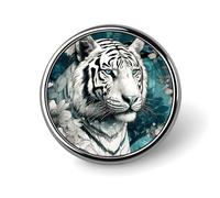 Pin's Ronds en métal, Motif Tigre dans la Jungle, pour Chemises, Vestes et Chapeaux