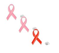 Pin'S Ruban Rose Octobre Rose Lot De 3 Cancer Du Sein Octobre Roses EngagéS Qualité De Finition Epingle Broche Badge