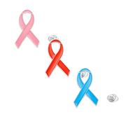 Pin'S Ruban Rose Octobre Rose Lot De 3 Cancer Du Sein Octobre Roses EngagéS Qualité De Finition Epingle Broche Badge