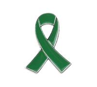 Pin's Ruban Vert - Cancer Du Foie Et Des Reins - Engagés - qualité de finition - Epingle - Broche - Badge - PINS ENGAGES RUBAN