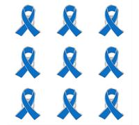 Pin's Rubann Rose - Lot De 20 Broches En Rubann Rose Octobre Accessoires 2025 Broche De PréVention Et De Traitement Du Cancer Du Sein Épinglettes Micro Badge Accessoire Vêtement (Blue, One Size)