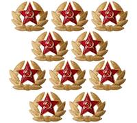 Pin's soviétique de la Seconde Guerre mondiale en forme de faucille et de marteau - Étoile KGB - Badge russe de l'URSS, Badge, Aluminium