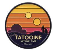 Pin's Tatooine National Park 1977 - Coucher de Soleil - Pop Culture Retro Vintage - Epinglette pin Broche Decorative 3.3 x 3.3 cm - Accessoire Vetement Sac TRousse